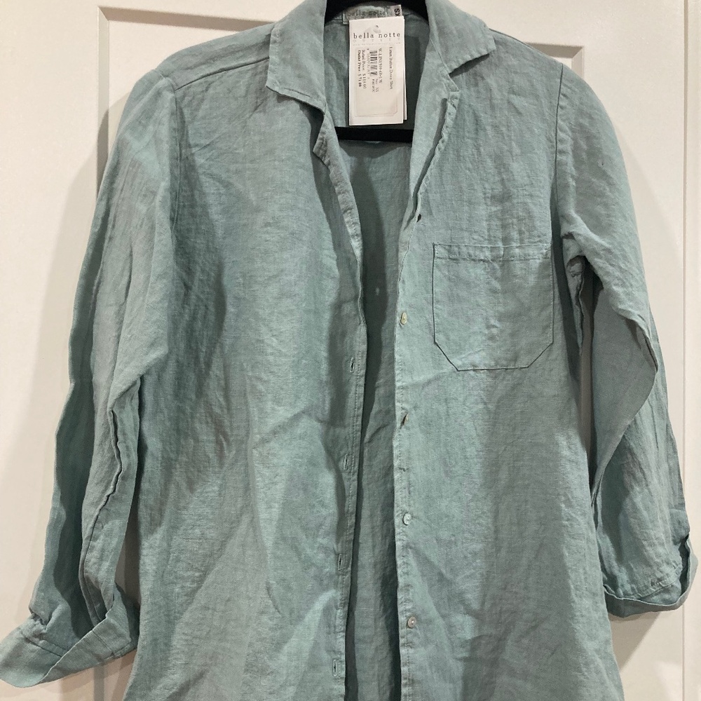 NWT Bella Notte Linen Button Down Shirt XS